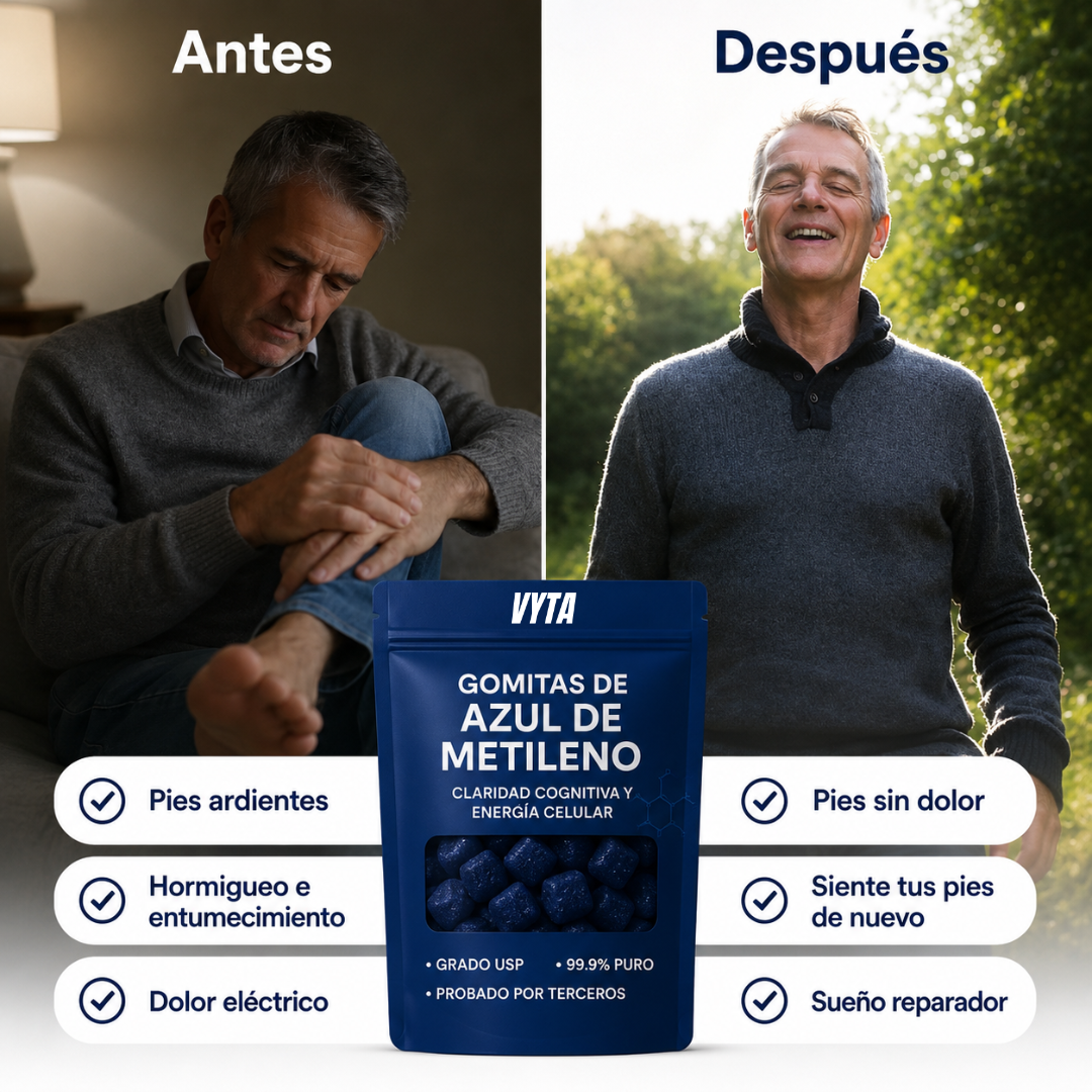 Gomitas de azul de metileno para el alivio del dolor nervioso